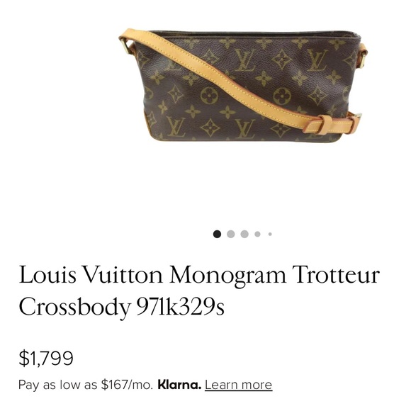 Louis Vuitton▪️Vintage Monogram Trotteur shoulder / crossbody bag - Picture 14 of 15